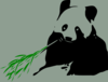 Panda Bear Eating Clip Art